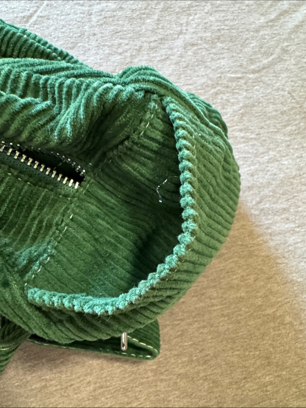Urban Outfitters Green Corduroy small embroidered backpack 100% Cotton - Picture 9 of 15